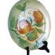 Majolica Oranges Plate by Keller & Guerin Saint Clement, France 1900s