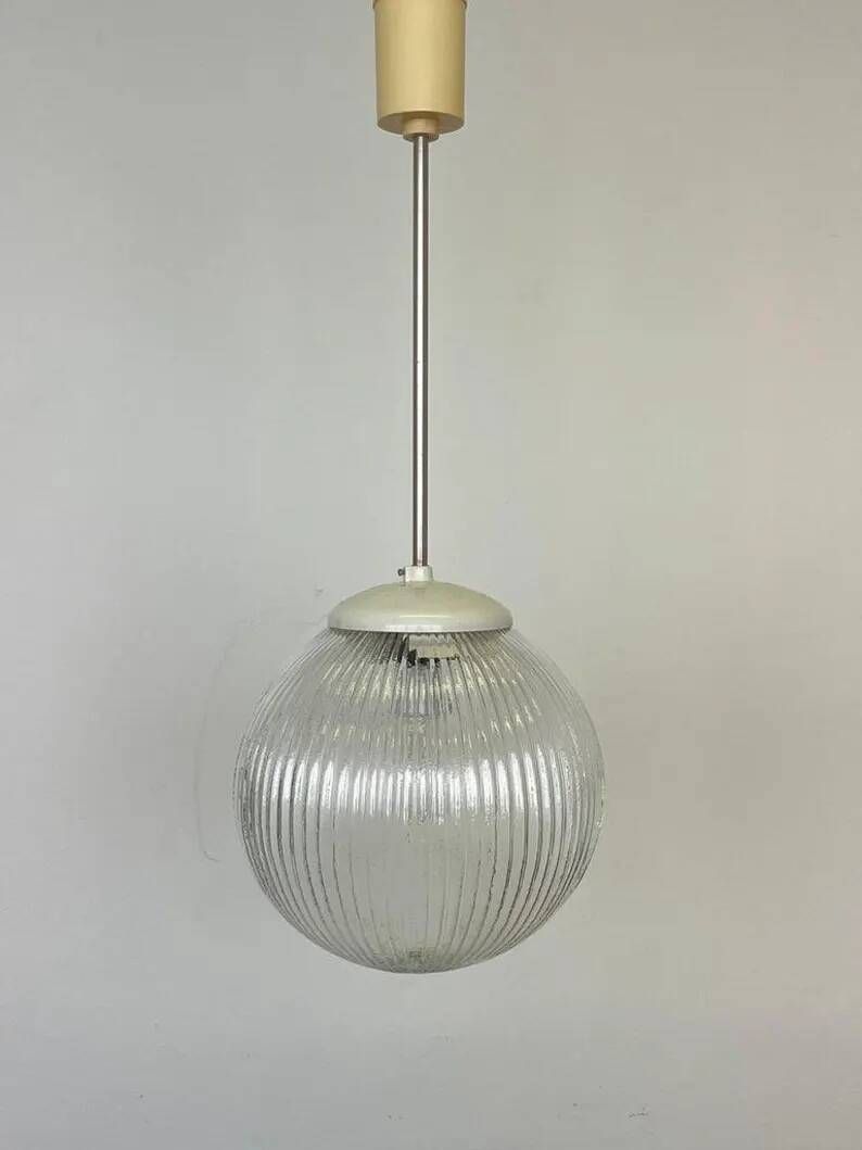 Design mid century Glass pendant - Czechoslovakia, 1970s / 6 pieces available