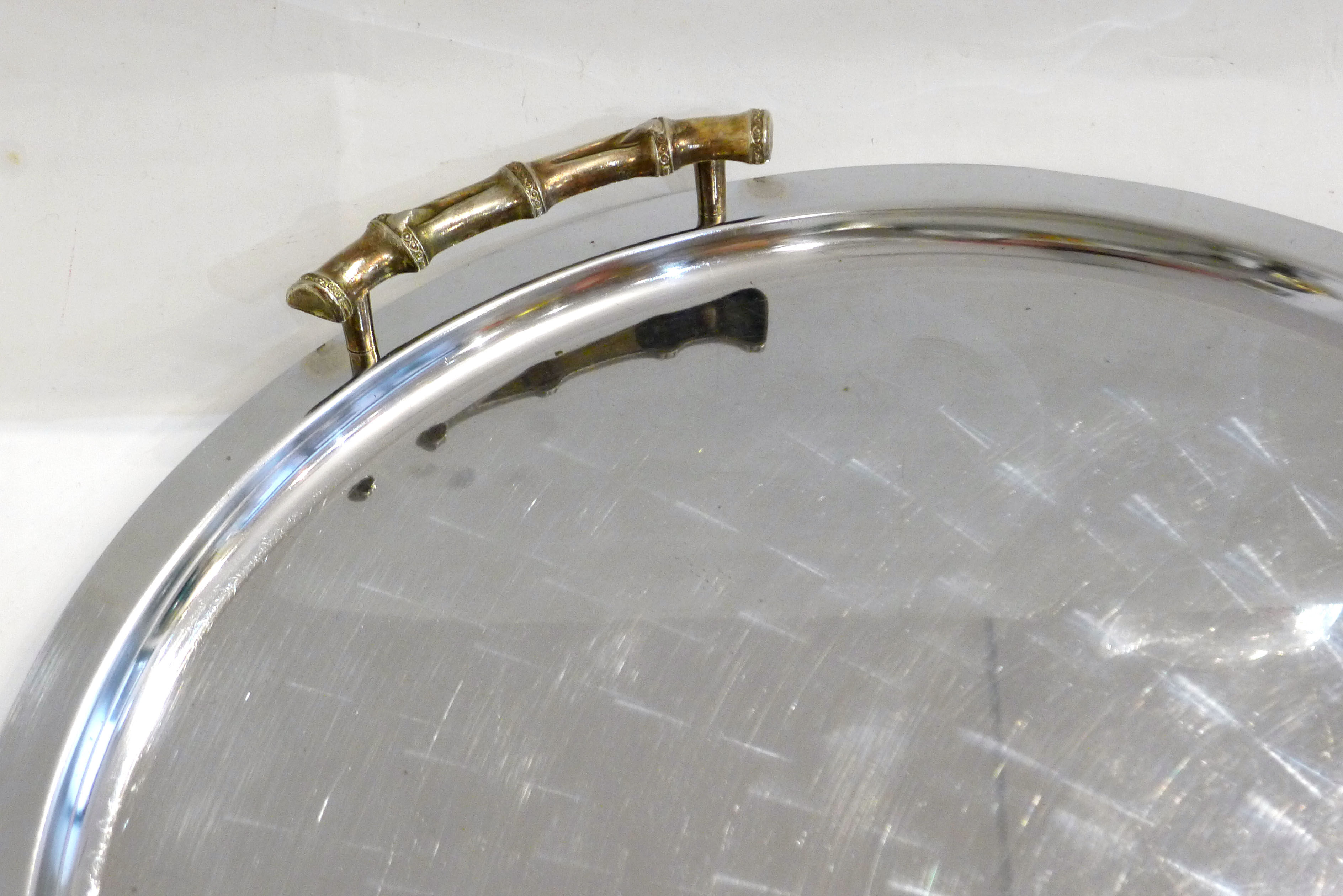 Round tray bamboo coves