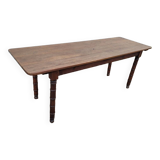Rustic restaurant bistro table in solid oak, 1900 period - 1m85