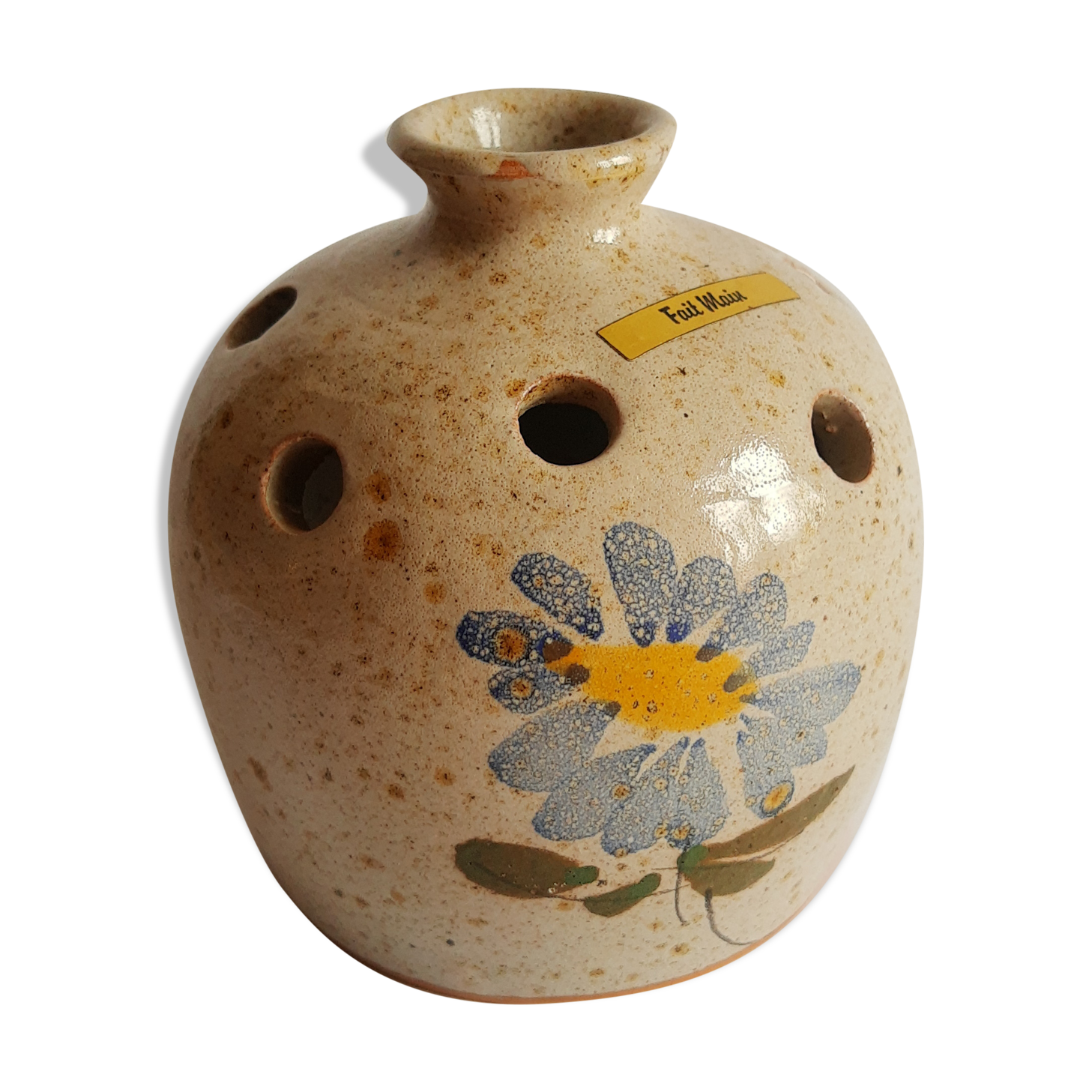 Vase pique flowers in terracotta - vintage
