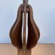 Brutalist teak wood lamp from the 1960s.