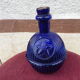 HARDEN fireplace fire extinguishing grenade in fluted blue glass, marked "Star". Rare decoration