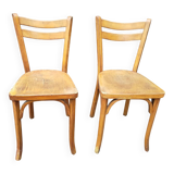 Pair of Baumann bistro chairs no. 56