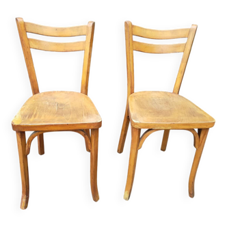 Pair of Baumann bistro chairs no. 56