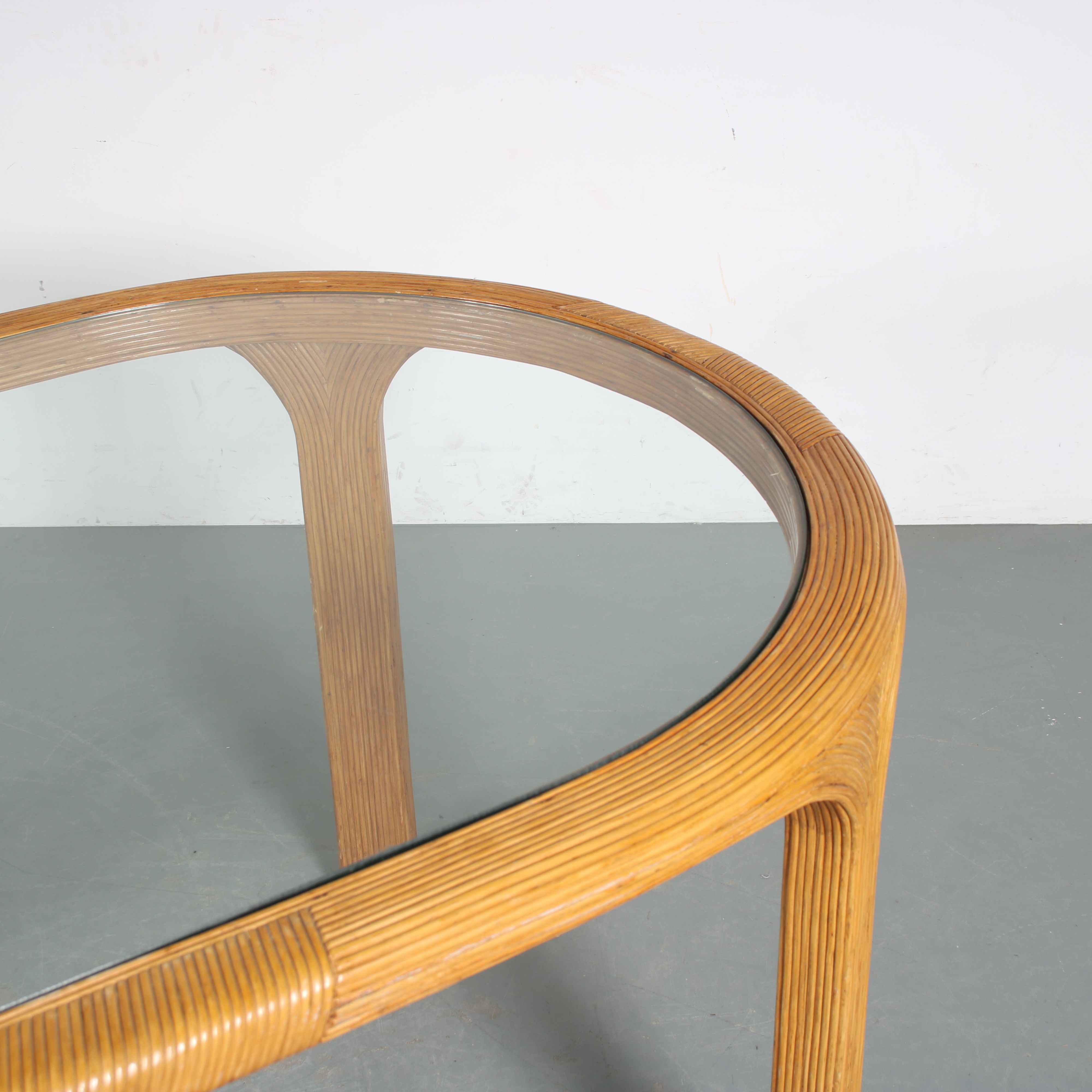 1970s Bamboo dining table from France