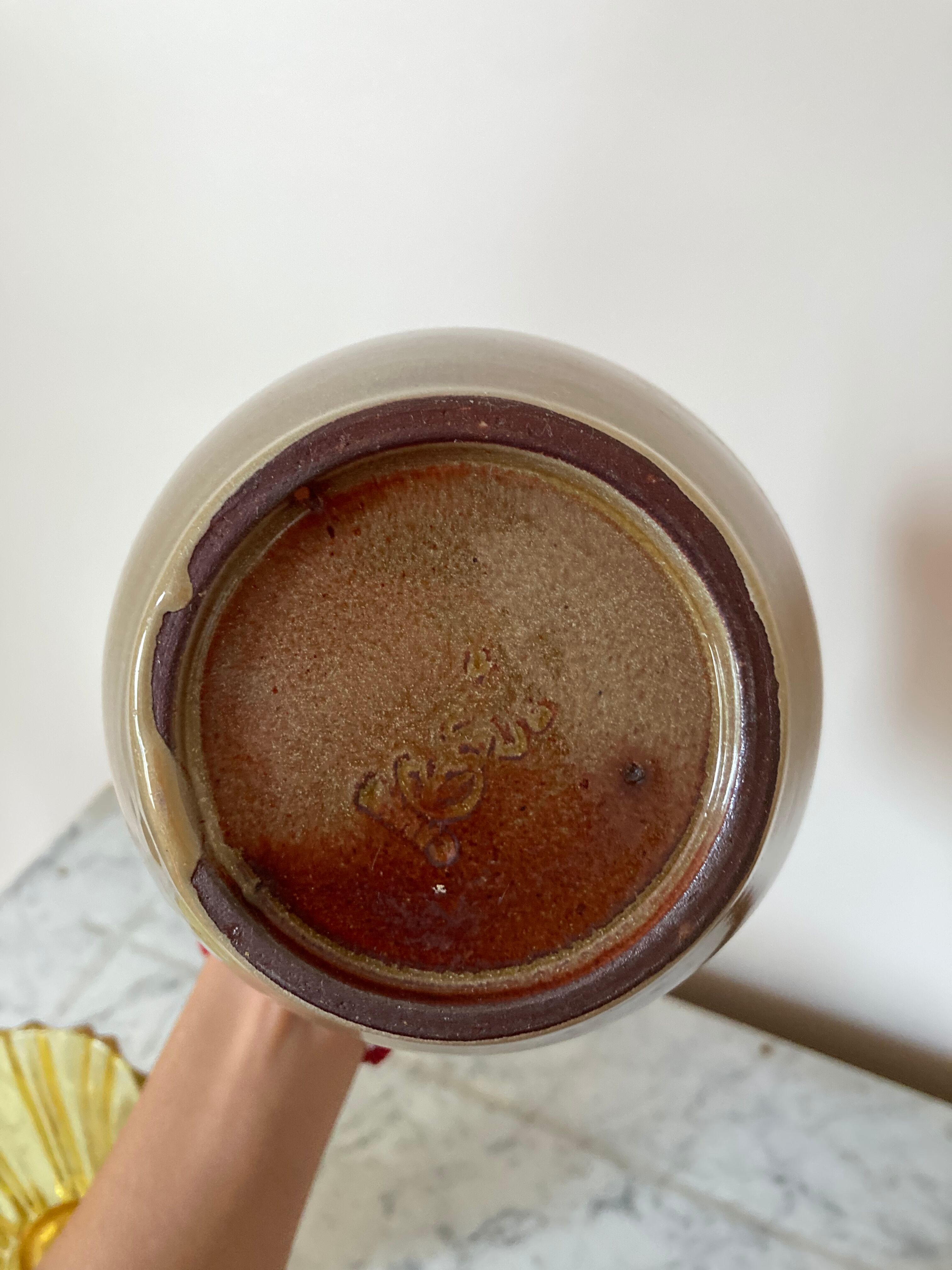 Sandstone decanter signed