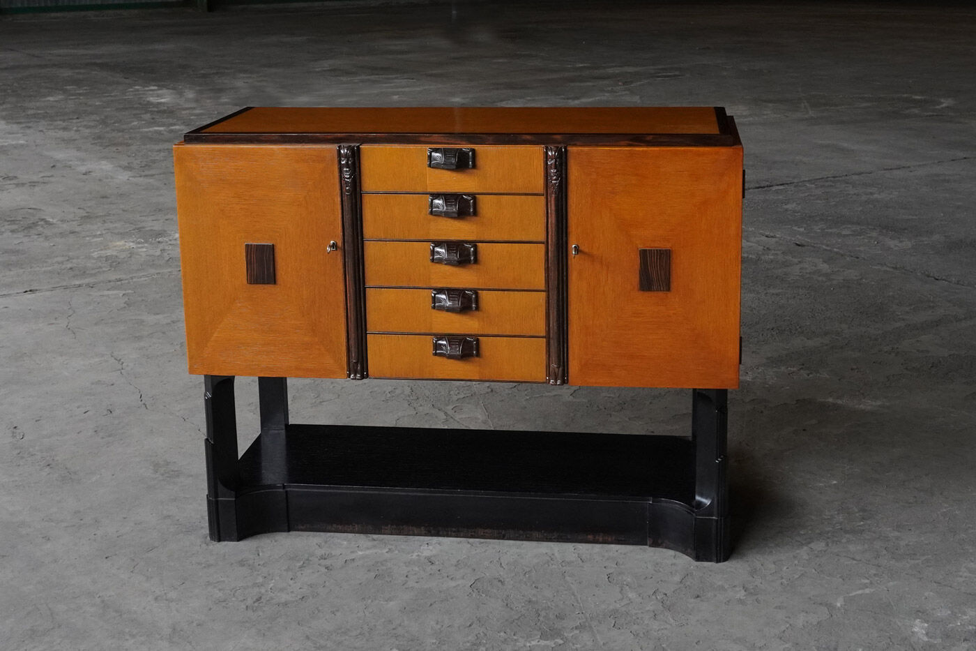 Art Deco Amsterdam School cabinet, The Netherlands 1930s