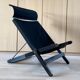 Fauteuil pliant vintage en bois et toile par Tord Bjorklund pour Ikea
