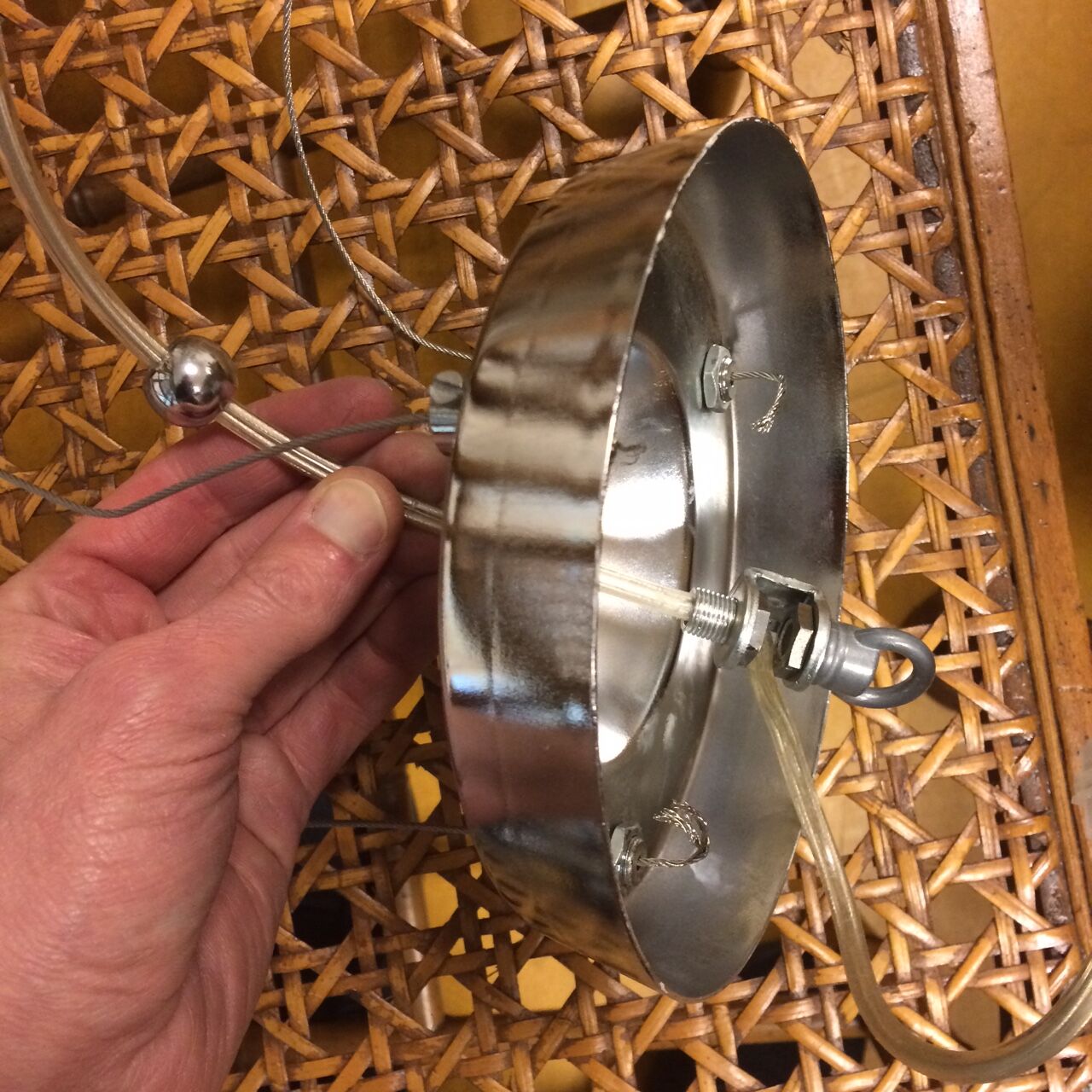 Italian glass lamp , 1980s