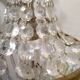 Chandelier ceiling lamp balloon grapevines glass & brass 1 fire