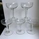 Set of 5 champagne glasses in crystal engraved 50s