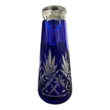 Carafe Art-Deco - Cristal Saint-Louis - Taillé et Bleu Cobalt H 22 cm