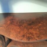 Napoleon III period console in walnut and marble tray
