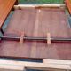 Vintage round table tapered feet