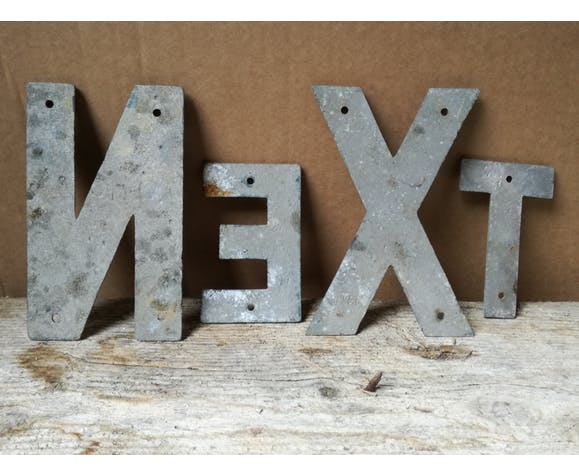 Letters metal vintage next