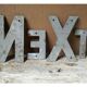 Letters metal vintage next