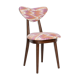 Heart-shaped chair mid-century in Fandango pink jacquard, Dedar, Europe, 1960s