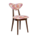 Heart-shaped chair mid-century in Fandango pink jacquard, Dedar, Europe, 1960s