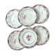 Set of 6 porcelain plates and 6 small mismatched vintage plates ~ Dinner service for 6 people ~
