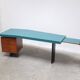 'Boomerang' ultra-rare desk by Jos De Mey for Van Den Berghe-Pauvers, 1960s.