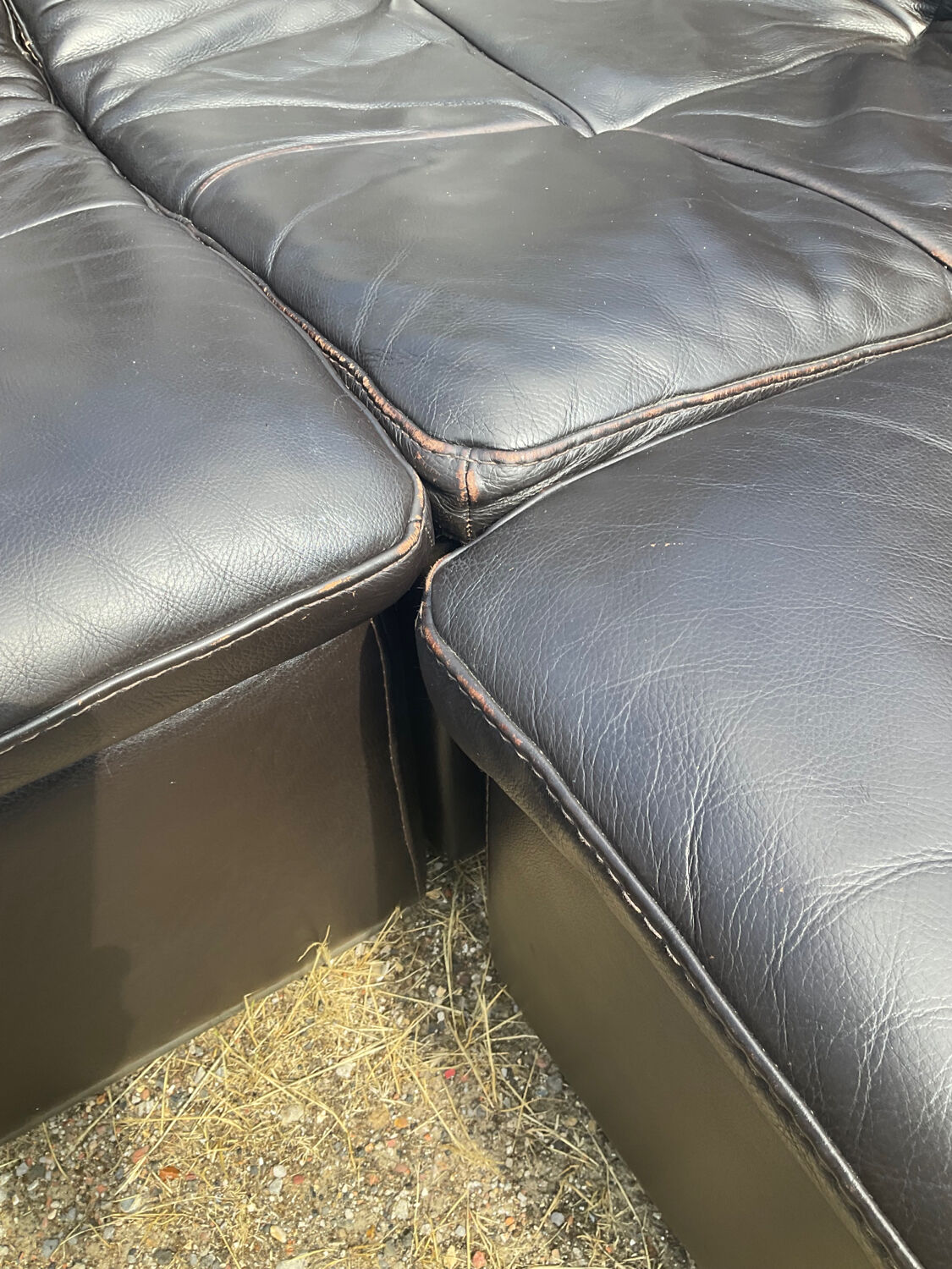 Incanto Italy modular corner sofa in brown leather