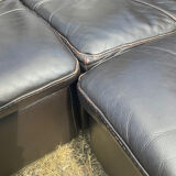 Incanto Italy modular corner sofa in brown leather