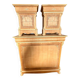 1990s Italian Natural Unpainted Set of a Chest of Drawers and Two Bedside T