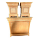 1990s Italian Natural Unpainted Set of a Chest of Drawers and Two Bedside T