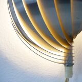 Swelling aluminum sconce by Henri Mathieu - 1970s