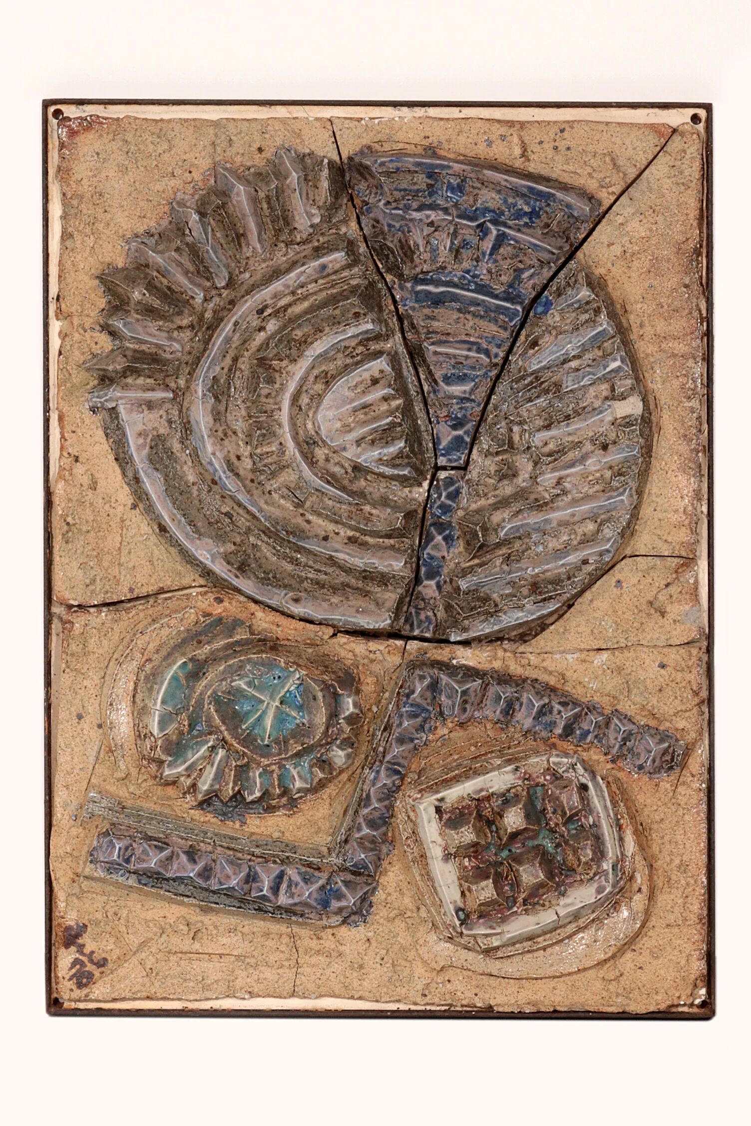 Very rare and large wall tile from Tue Poulsen 1970