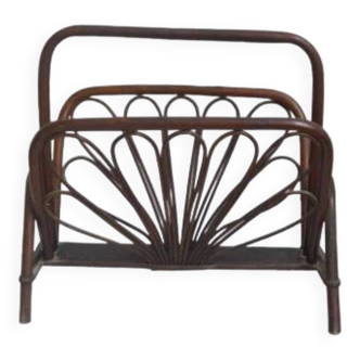 Rattan magazine rack