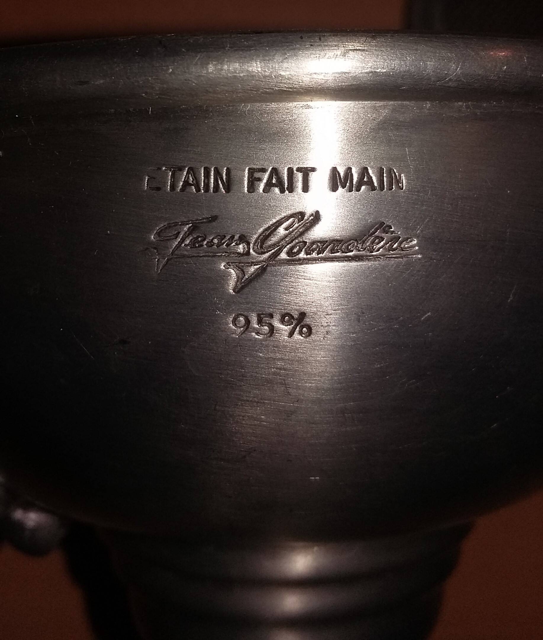 Jean goardere pewter wine funnel 95% handmade