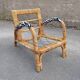 Chair in bamboo rattan and zebra fabric
