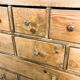 Pine bank of drawers