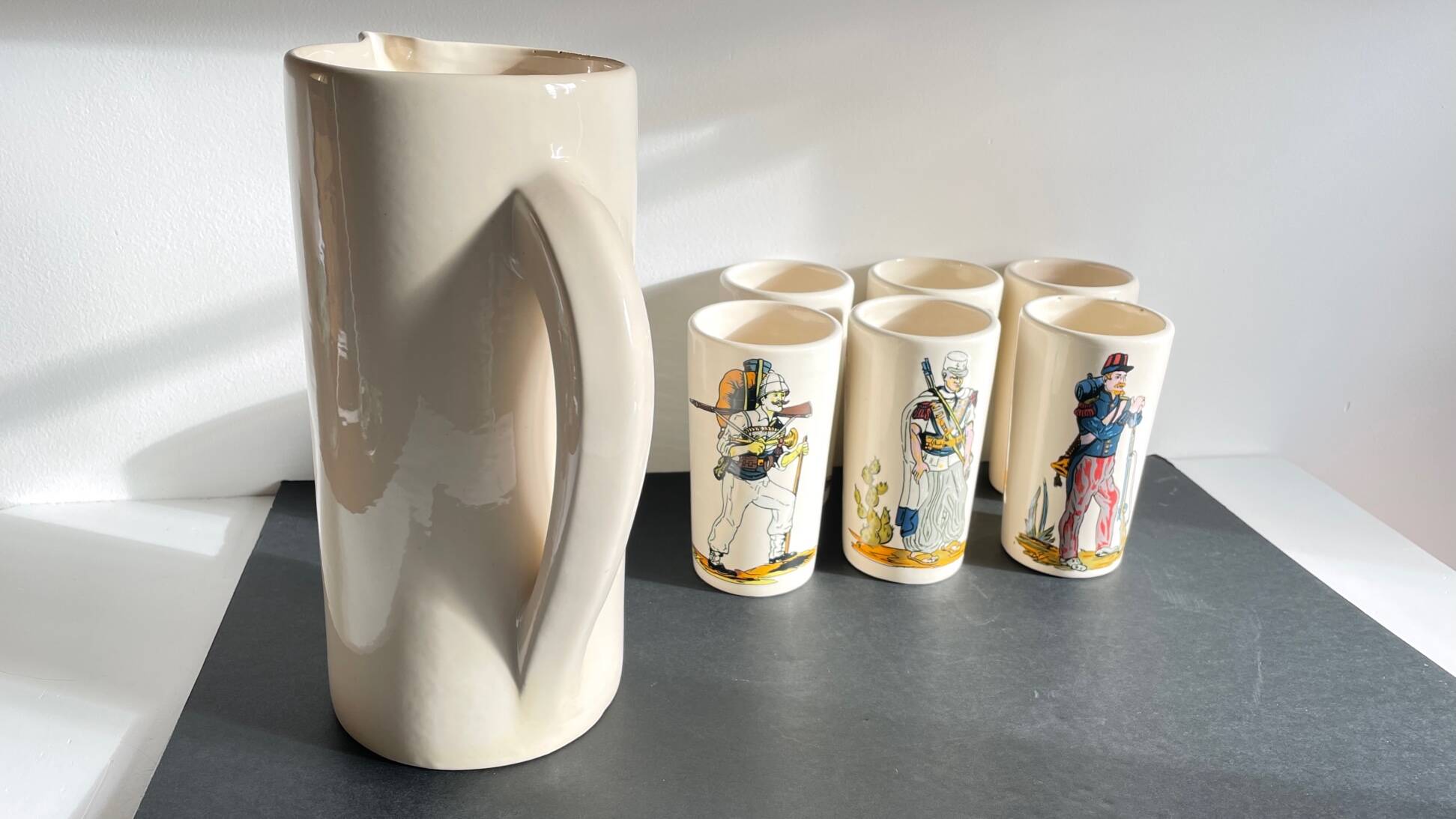 Vintage ceramic orangeade set