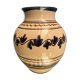 Glazed terracotta vase decorated with Savoy vegetable frieze