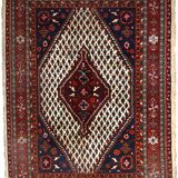 Tapis Hamadan Vintage du Moyen-Orient, Années 1970, Authentique et Patiné