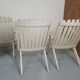 Lot 5 garden armchairs in vintage white wood