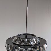Lustre soucoupe en cristal Maison Kinkeldey, Autriche vers 1970