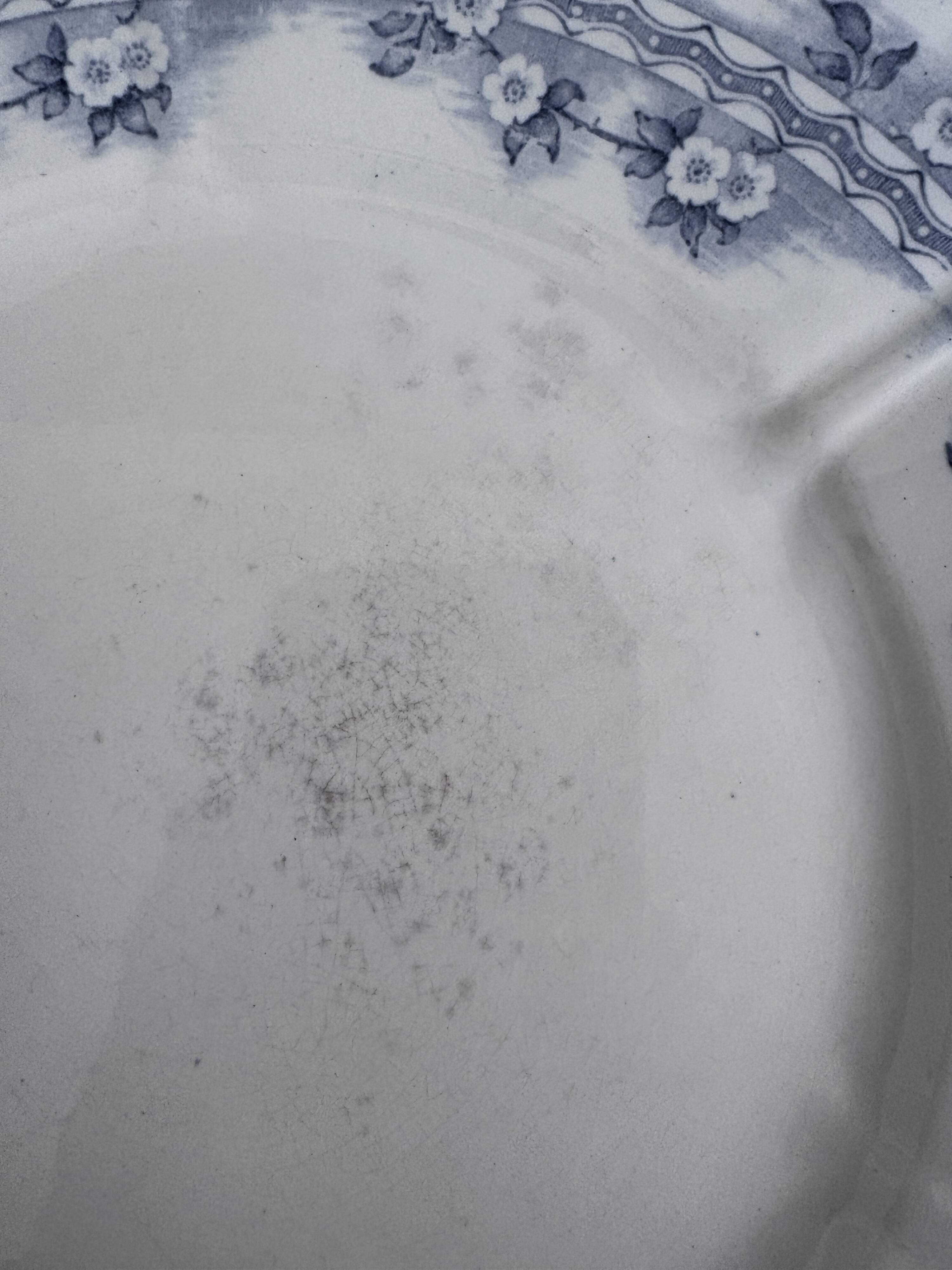 4 antique plates by Franz Anton Mehlem "Anita", antique porcelain