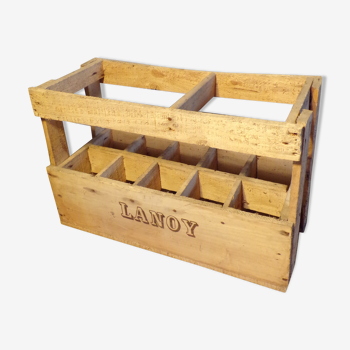 Caisse 10 bouteilles en bois Lanoy