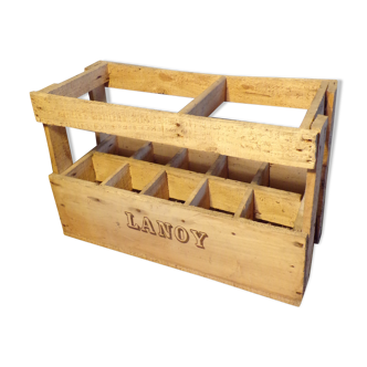 Caisse 10 bouteilles en bois Lanoy