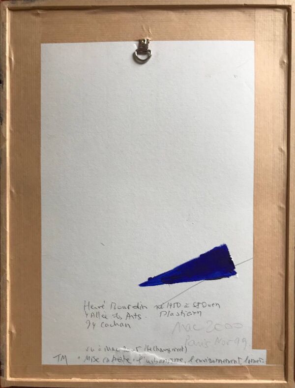 Acrylique sur papier Hervé BOURDIN (1950), Mise en boîte,1999
