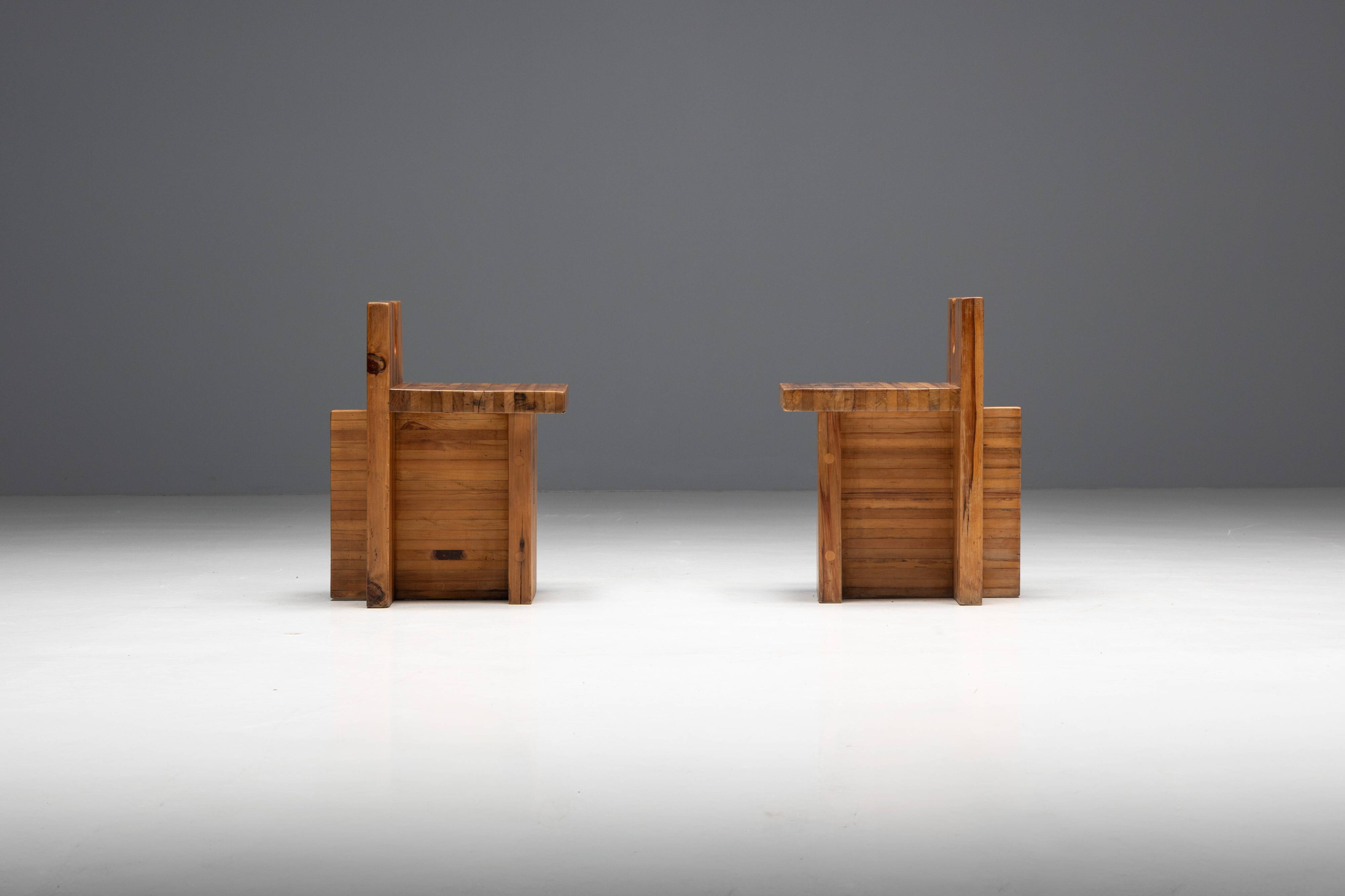 Sesc stools by lina bo bardi for sesc pompeia, brazil, 1970s