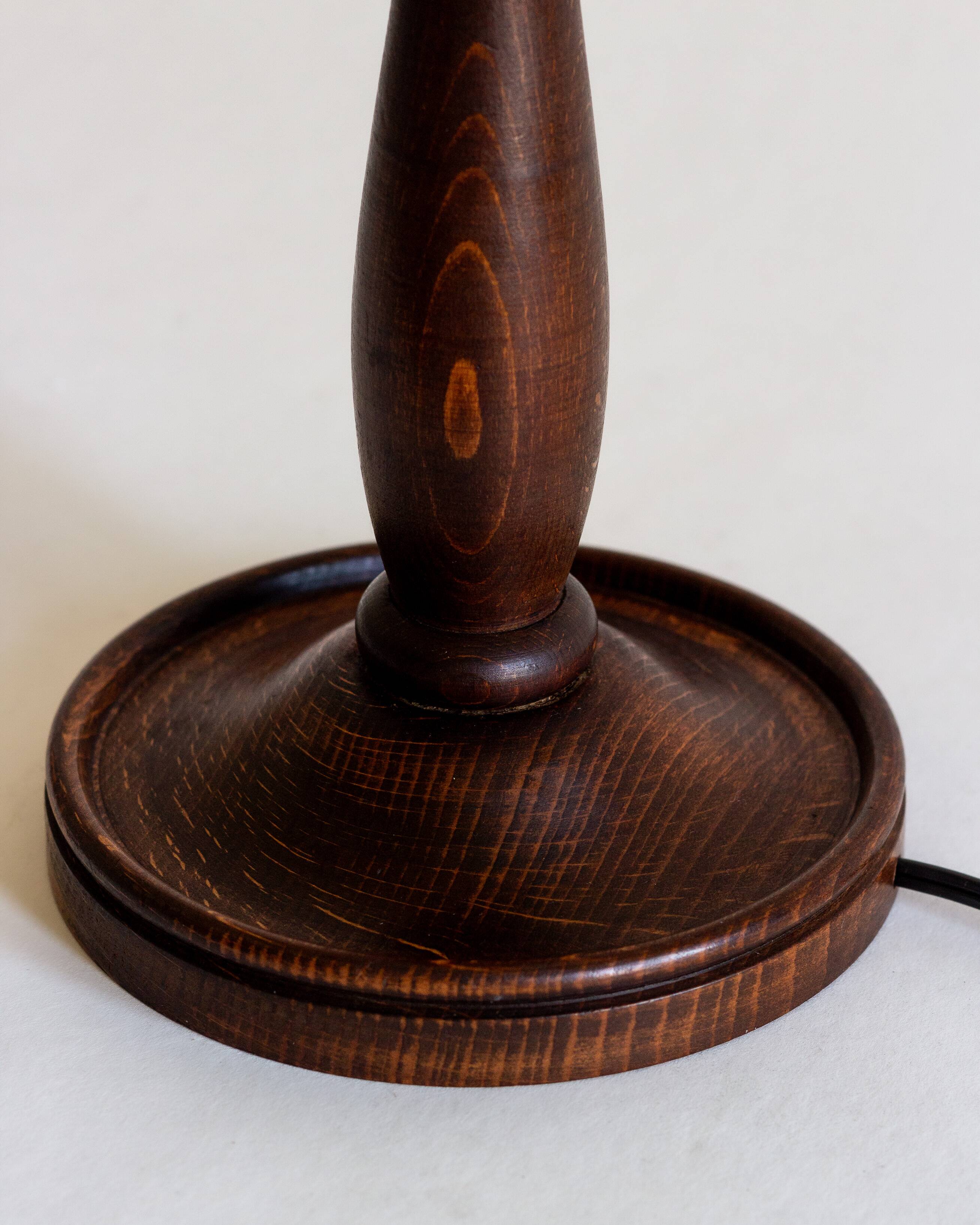 Wooden lamp base, 1930s/40s