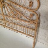 Peacock rattan bed head