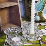 Glass candle holders