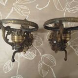 Appliques murales french vintage laiton