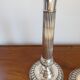 Antique pair of 19th century silver-plated metal candlesticks, 27 cm